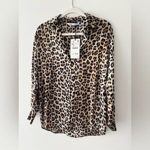 Zara Leopard Print Blouse